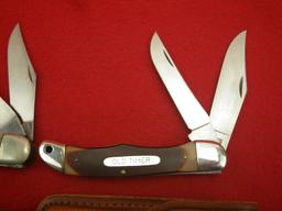 (2) Schrade U.S.A. 250T Folding Hunter With Sheath