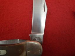 (2) Schrade U.S.A. 250T Folding Hunter With Sheath