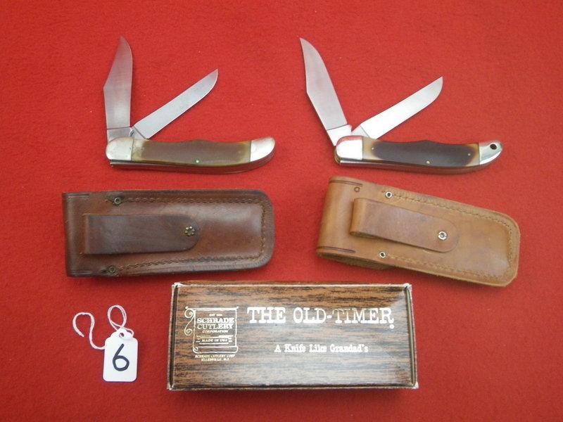 (2) Schrade U.S.A. 250T Folding Hunter With Sheath