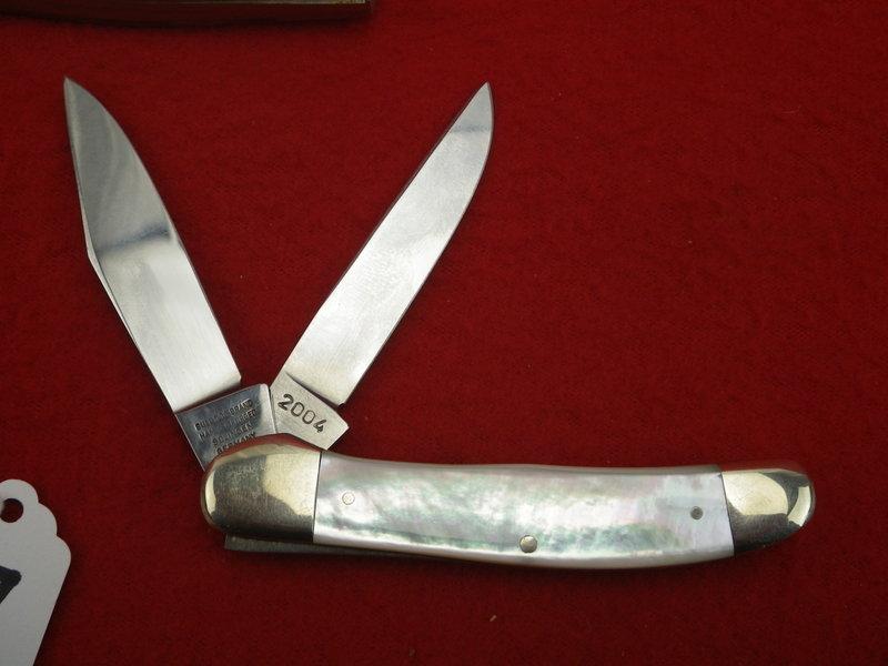 (3) Mother Of Pearl Knives Bulldog, Imperial, Buck