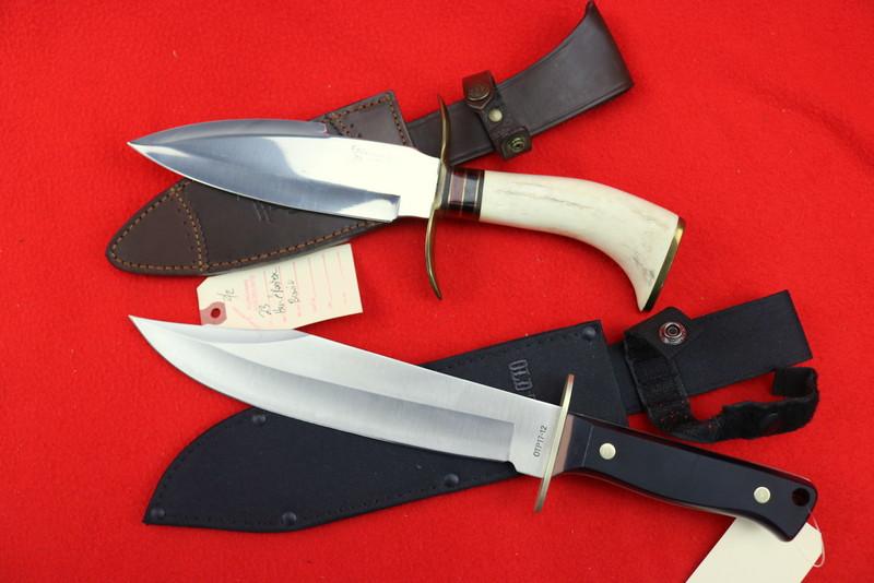 (2) Fixed Blade Bowie Knives: Schrade "Old Timer" And Hen And Rooster