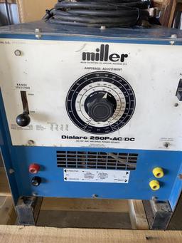 MILLER DIALARC 250P-AC/DC WELDER W/ ROLLING CART