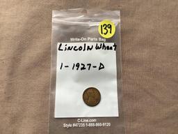 Lincoln wheat penny 1-1927d
