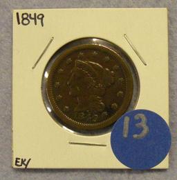 1849 BRAIDED HAIR LARGE CENT