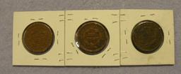 1832, 1849, 1853 U.S. LARGE CENTS - 3 TIMES MONEY