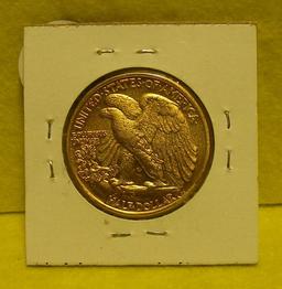 1946 GOLD PLATED WALKING LIBERTY HALF DOLLAR