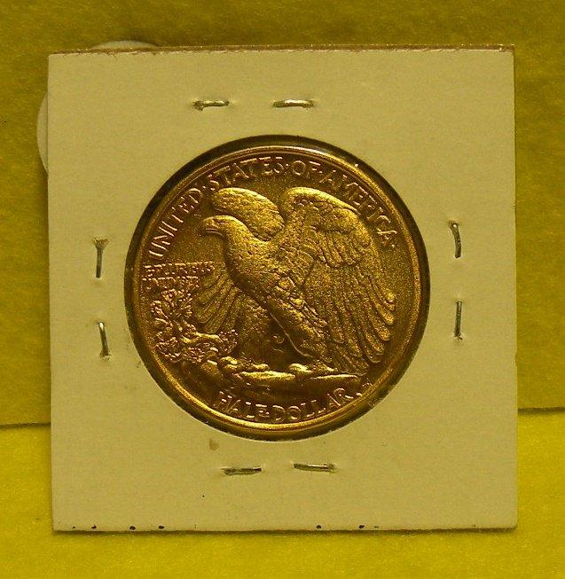 1946 GOLD PLATED WALKING LIBERTY HALF DOLLAR