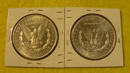 1883, 1889 MORGAN SILVER DOLLARS - 2 TIMES MONEY