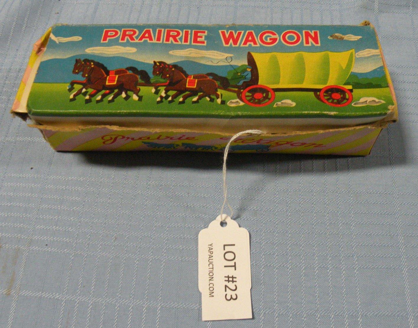 PRAIRIE WAGON SCALE MODEL TOY W/ORIGINAL BOX