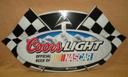 2008 TIN COORS LIGHT SINGLE-SIDED SIGN