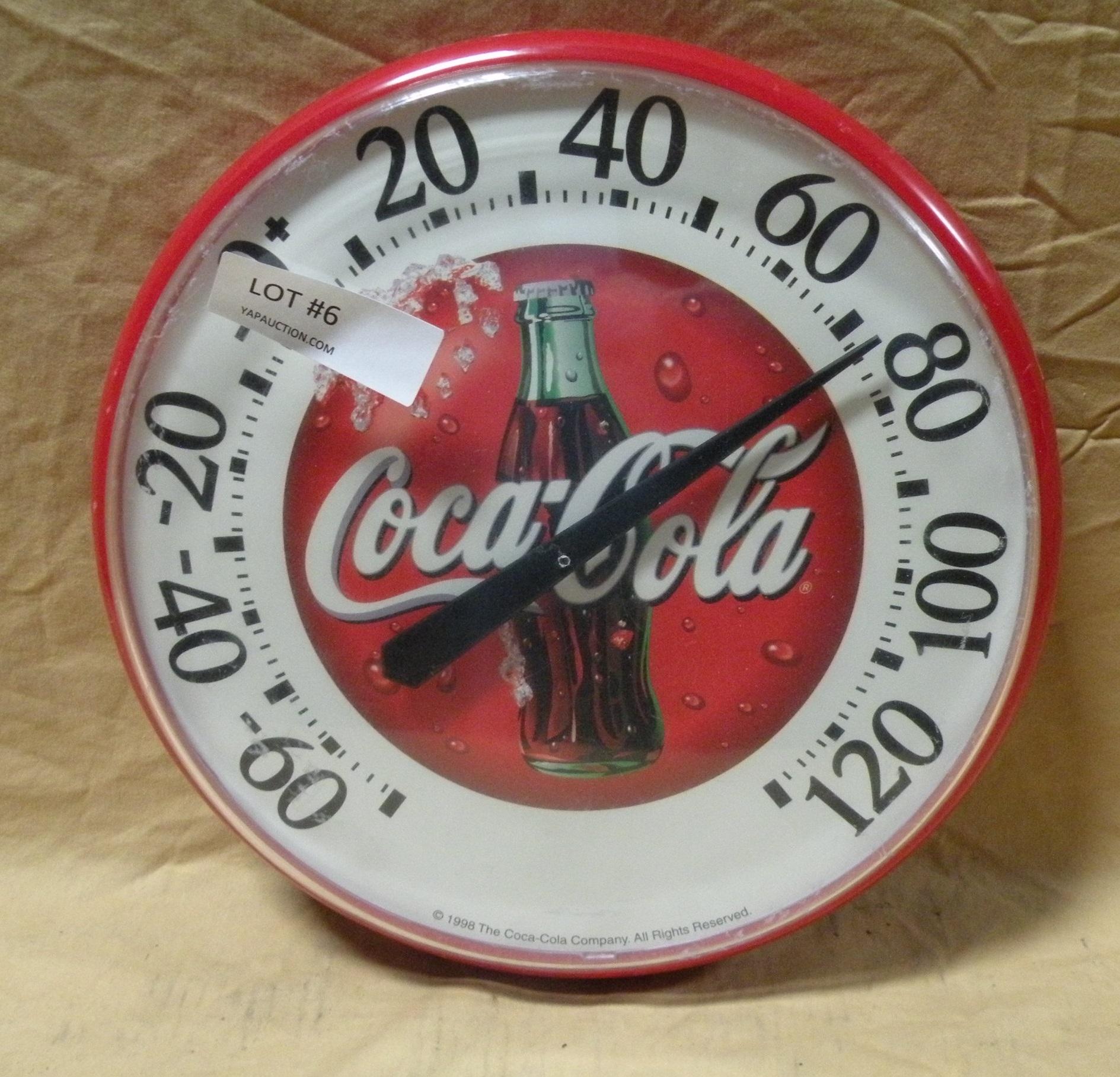 1998 PLASTIC COCA-COLA THERMOMETER