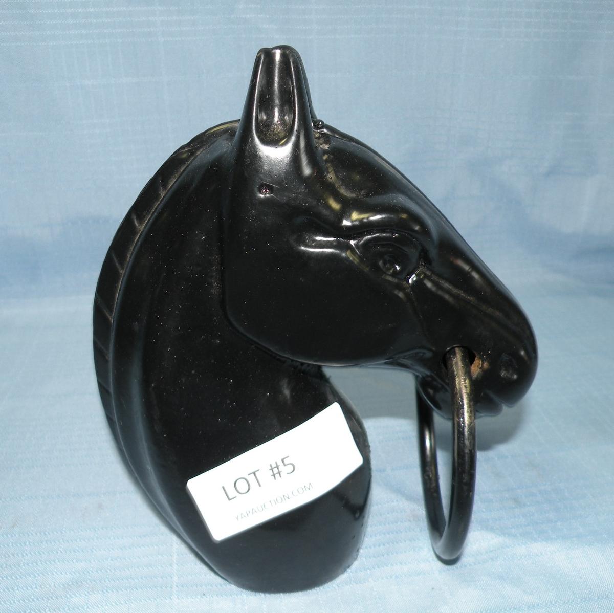 CAST IRON HITCHING POST HORSE HEAD