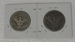 1899-O, 1913-D BARBER HALF DOLLARS - 2 TIMES MONEY