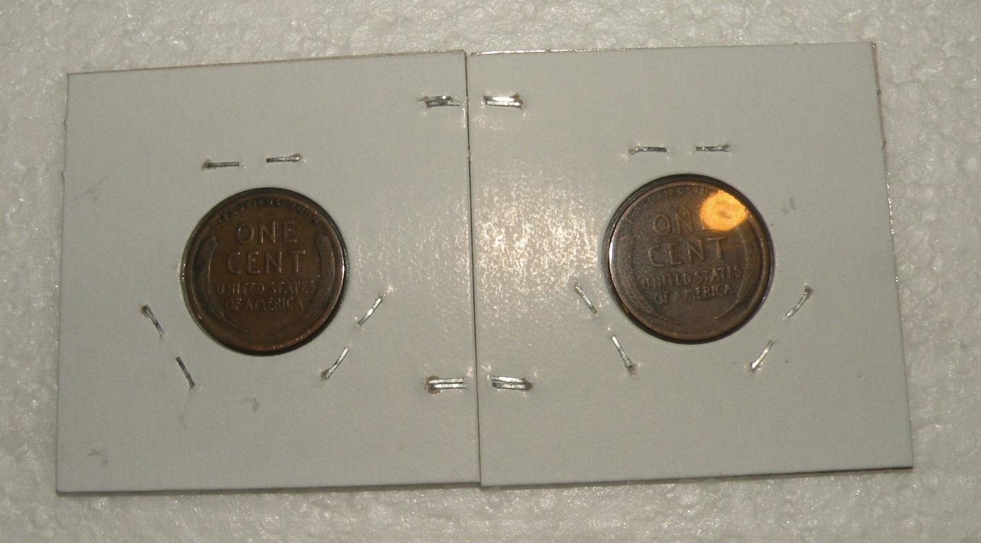 1913-S, 1915-S LINCOLN WHEAT PENNIES - 2 TIMES MONEY