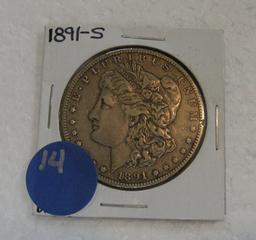 1891-S MORGAN SILVER DOLLAR