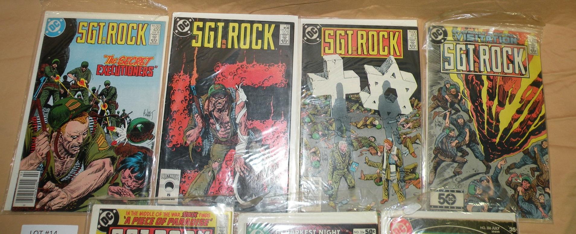 7 DC SGT. ROCK COMIC BOOKS