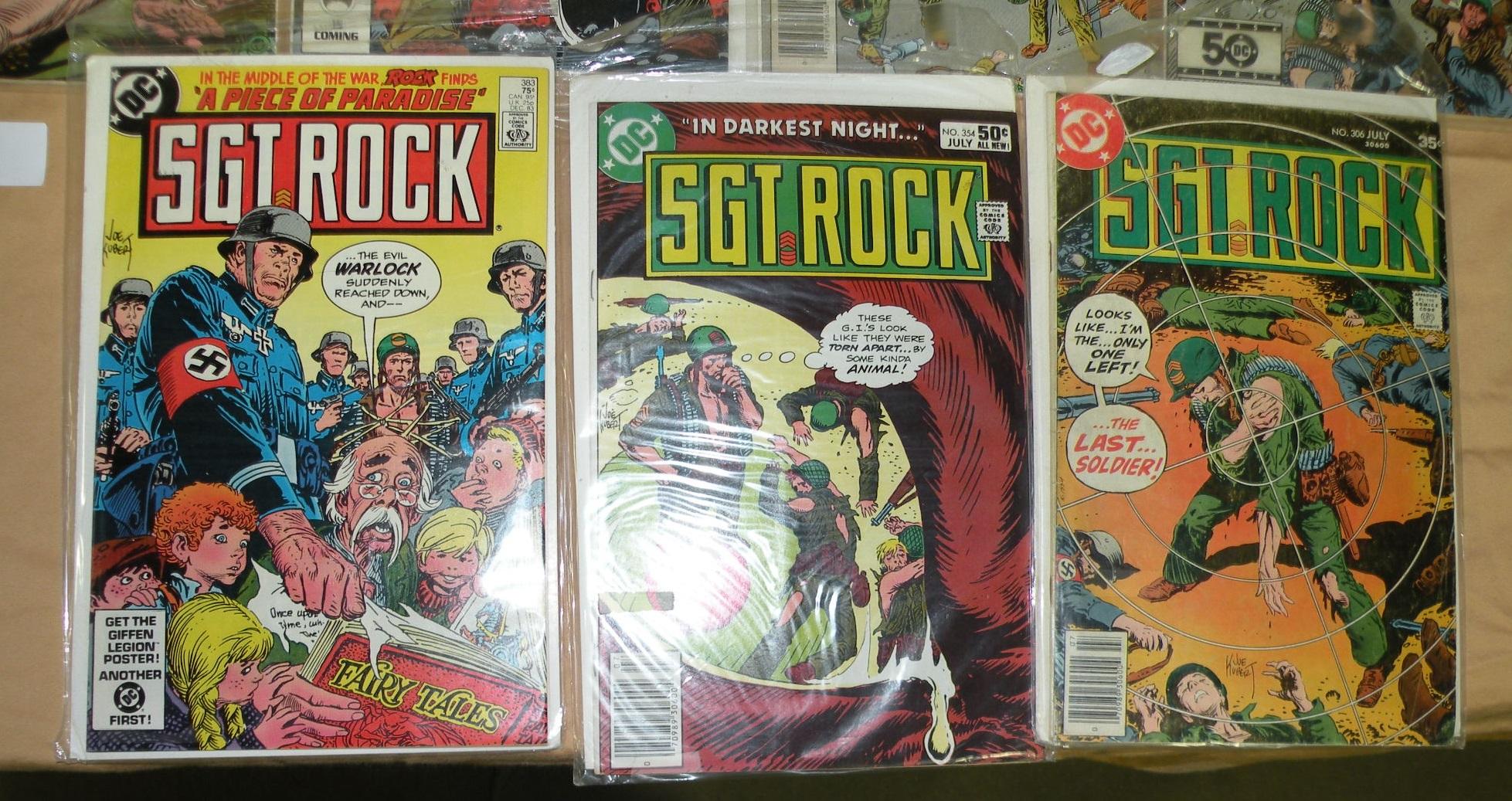 7 DC SGT. ROCK COMIC BOOKS