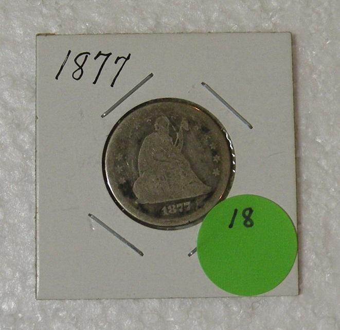 1877 SEATED LIBERTY QUARTER