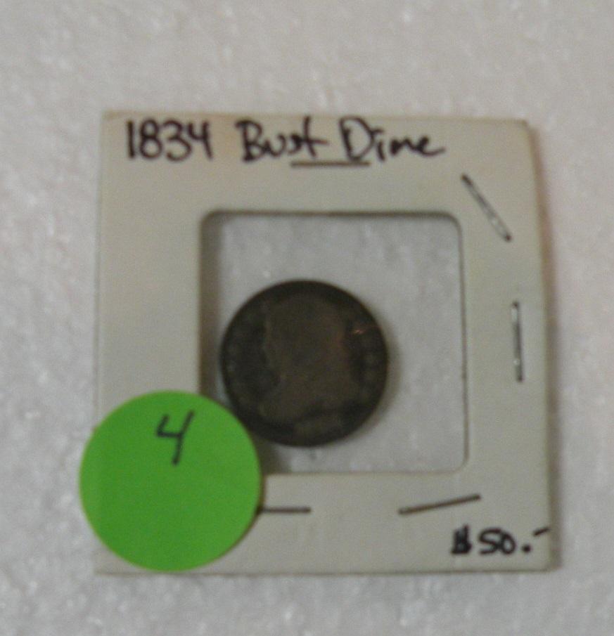 1834 CAPPED BUST DIME