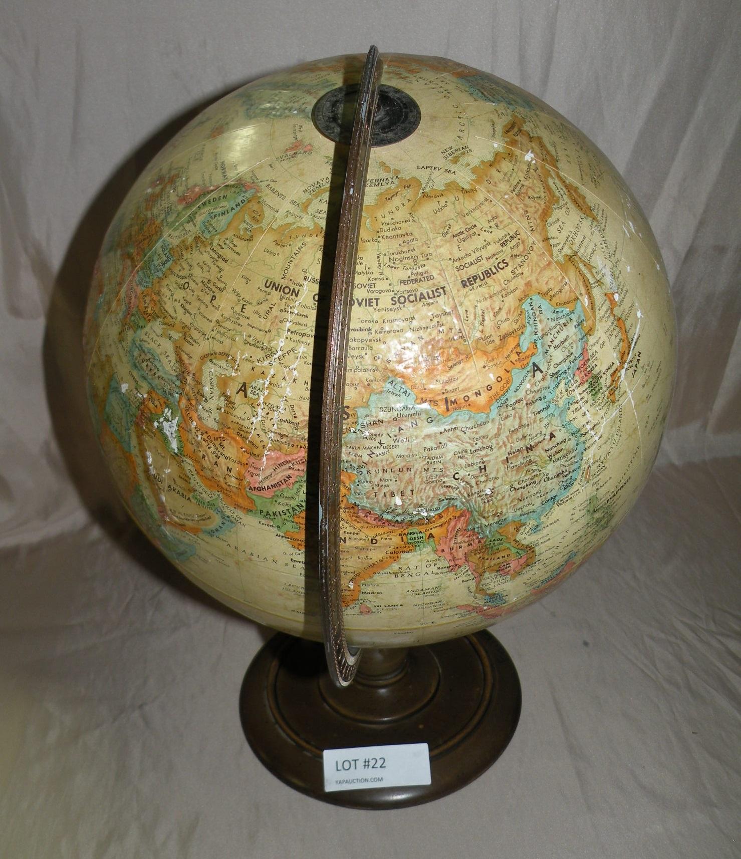 REPLOGLE GLOBES WORLD GLOBE W/STAND