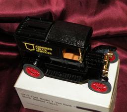 ERTL DIECAST REPLICA FORD MODEL T VAN COIN BANK W/BOX - ARMORED TRUCK SERVICES