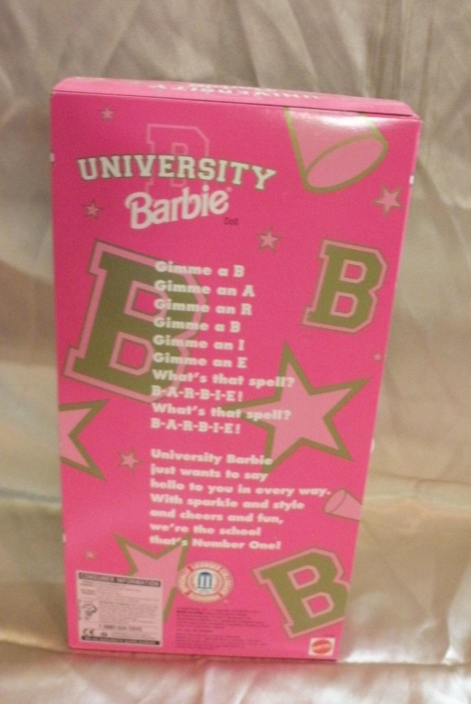 MATTEL UNIVERSITY BARBIE W/BOX - NEBRASKA CORNHUSKERS