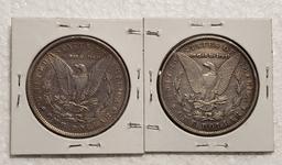 1888, 1896 MORGAN SILVER DOLLARS - 2 TIMES MONEY