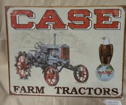 SINGLE-SIDED TIN CASE FARM TRACTORS SIGN