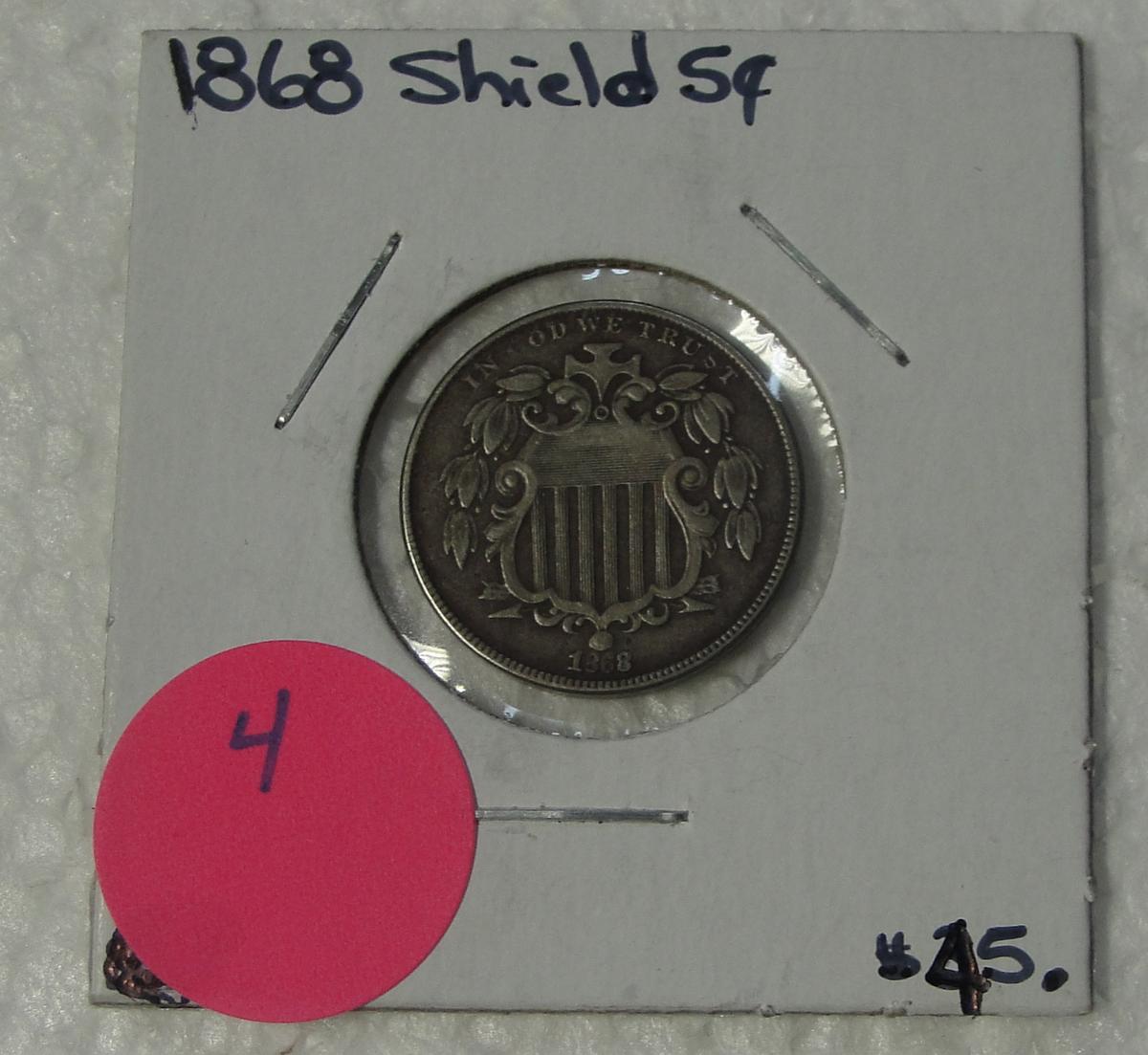 1868 SHIELD NICKEL