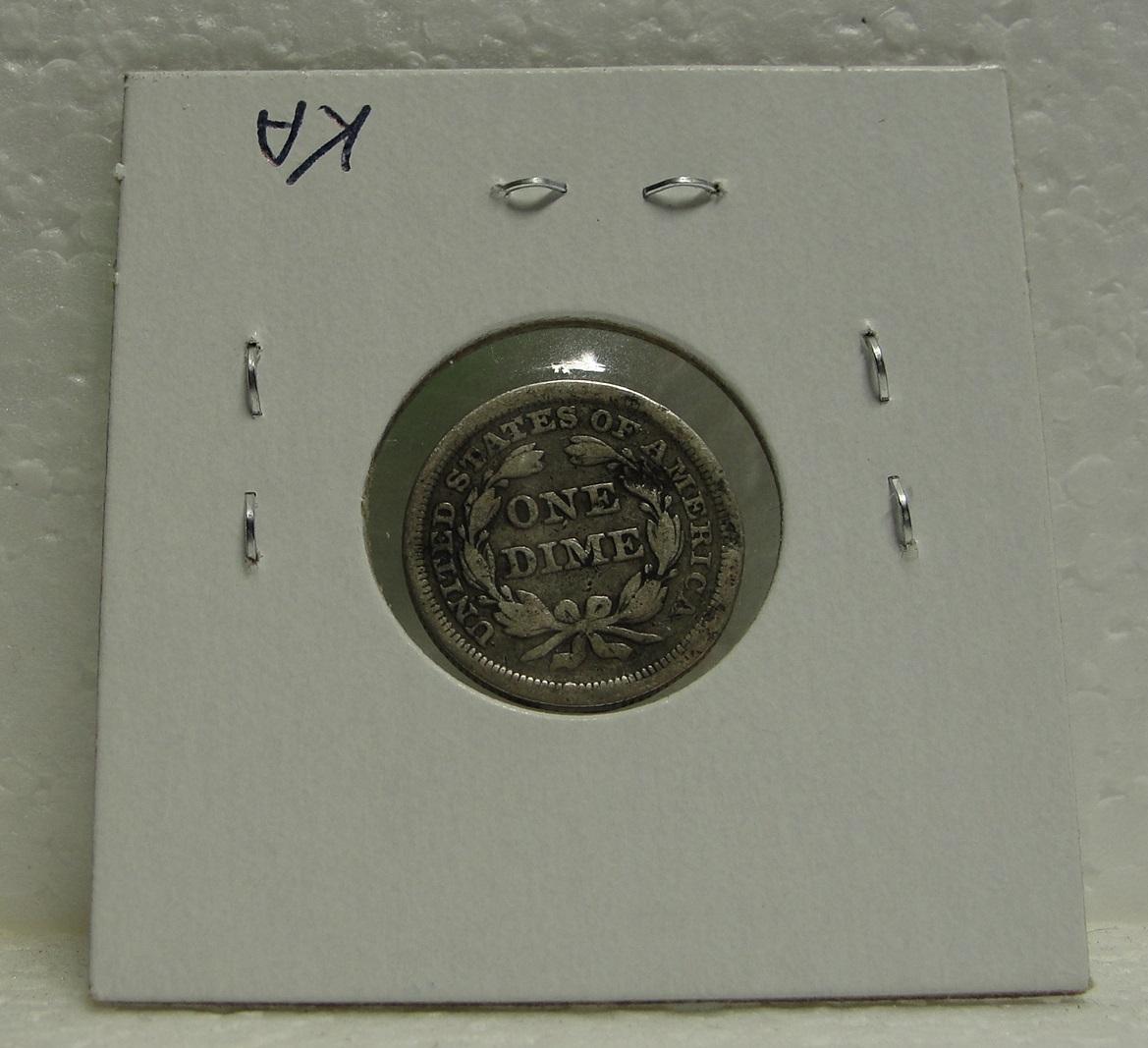 1852 SEATED LIBERTY DIME