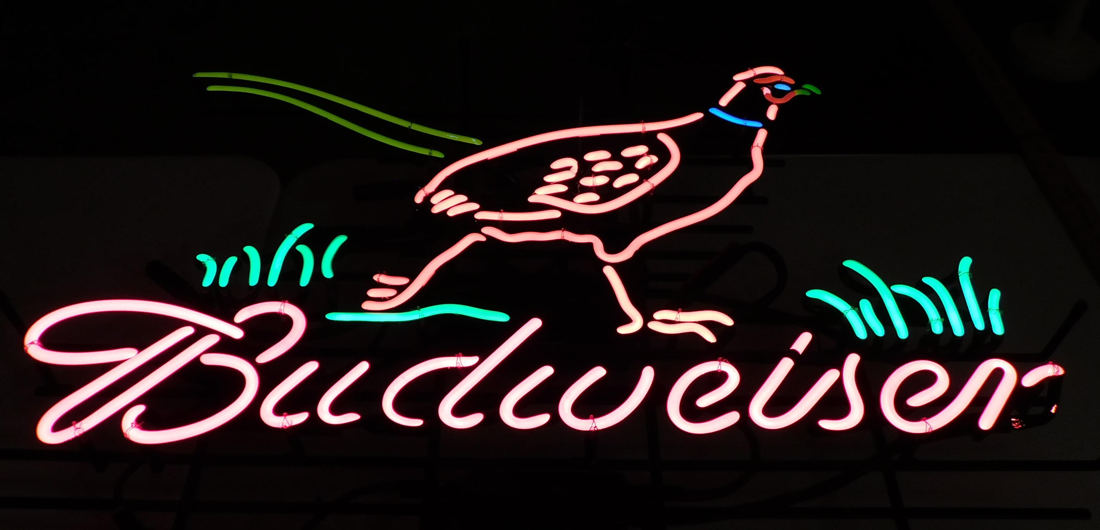 BUDWEISER NEON PHEASANT LIGHT - WORKS