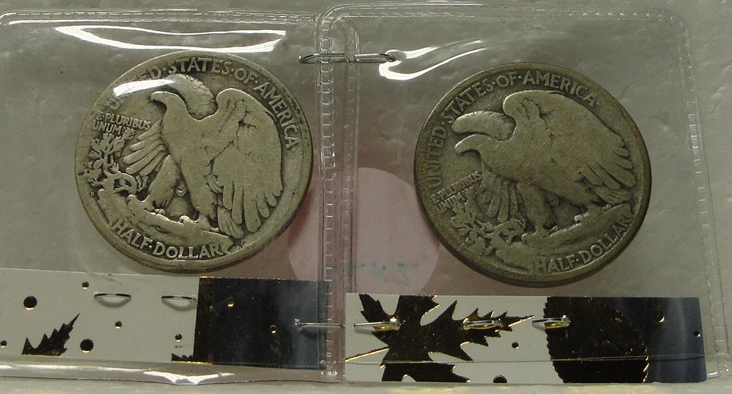 1934, 1934-D WALKING LIBERTY HALF DOLLARS - 2 TIMES MONEY