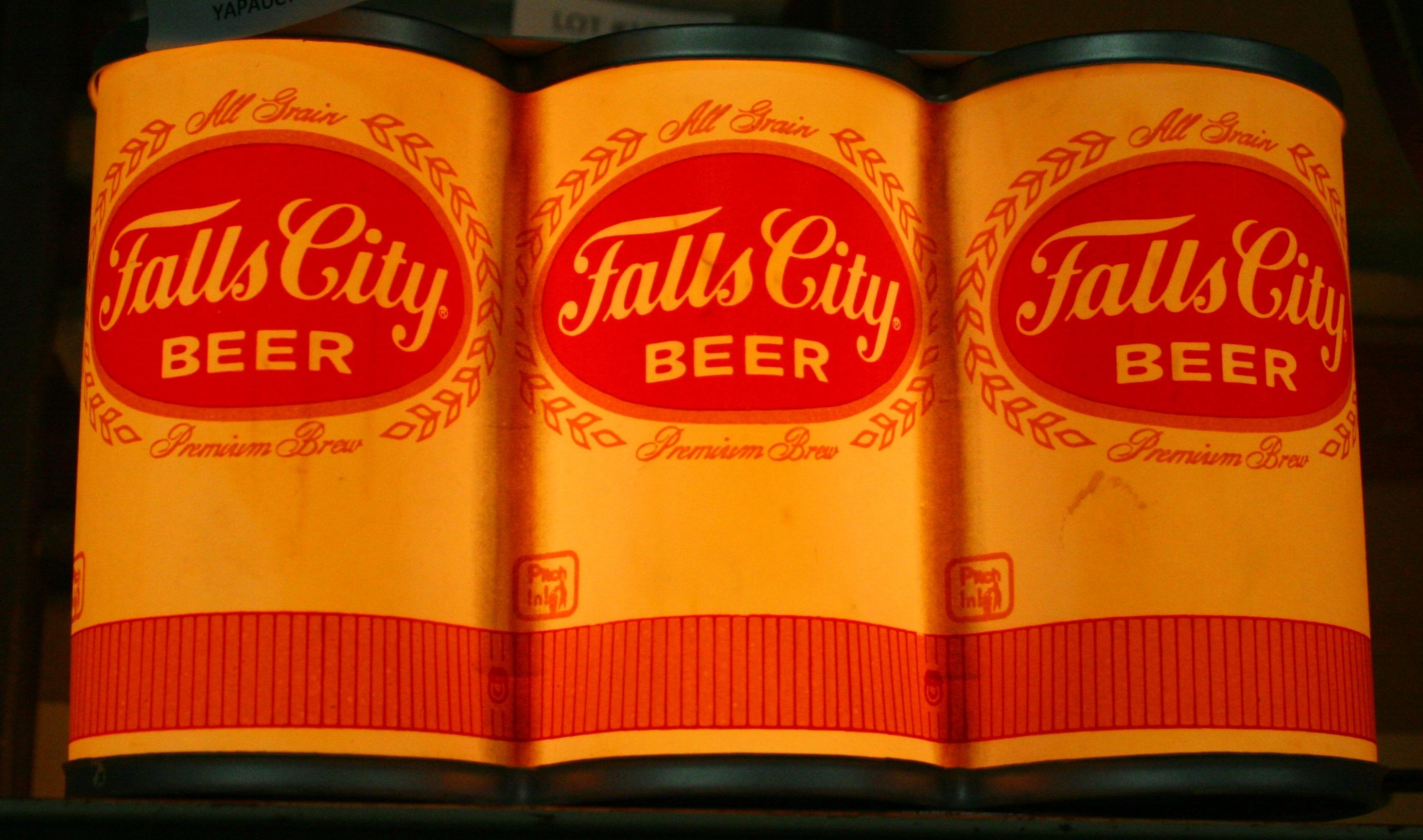 PLASTIC LIGHTED FALLS CITY SIX-PACK SIGN - WORKS
