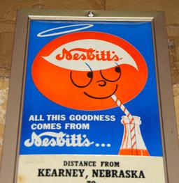 NESBITT'S SODA DISTANCE SIGN FROM KEARNEY NEBR.