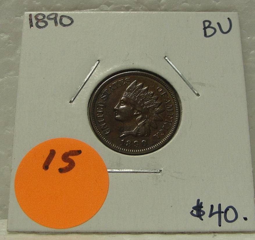 1890 BU INDIAN HEAD CENT