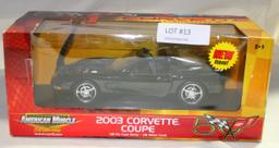 ERTL AMERICAN MUSCLE 1/18 DIECAST 2003 CORVETTE COUPE W/BOX