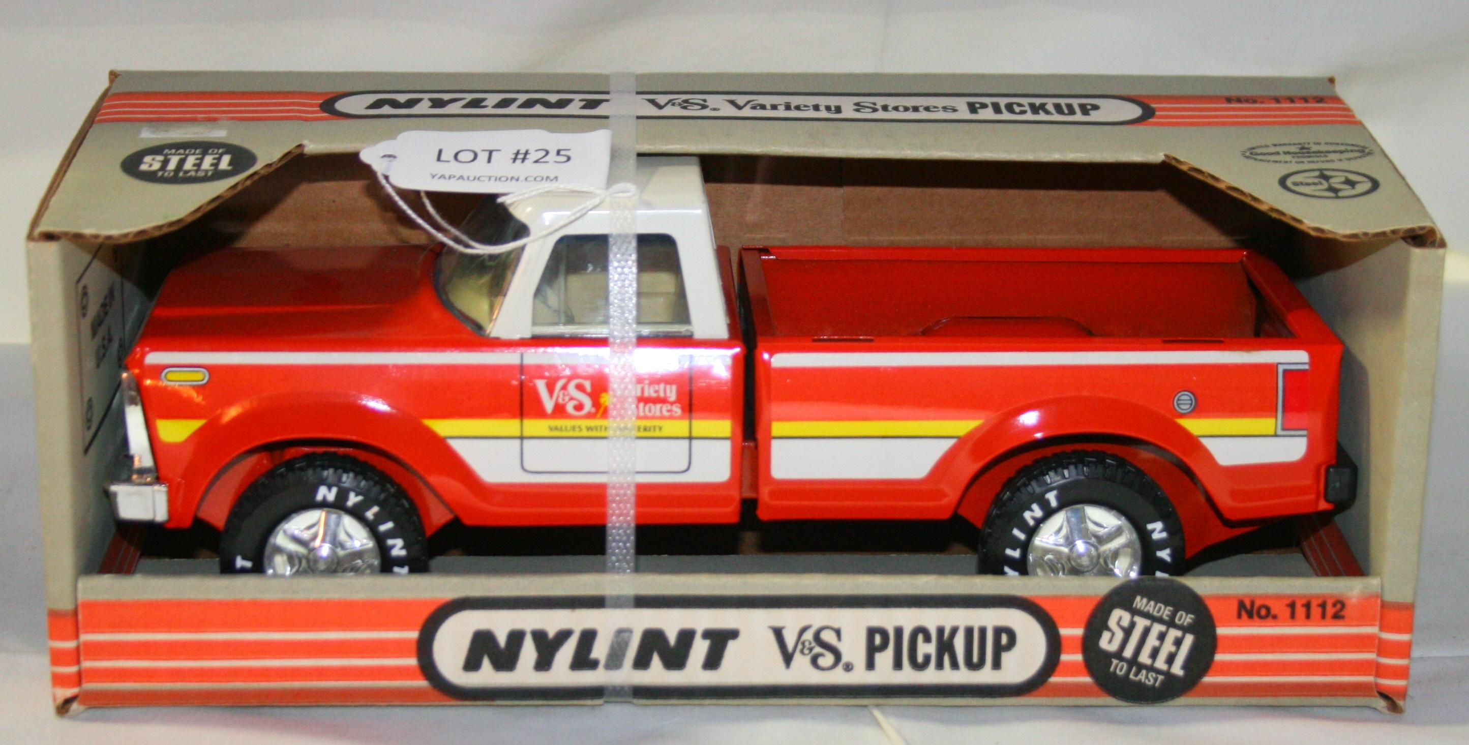 VTG. PRESSED STEEL NYLINT V&S PICKUP W/BOX - N.O.S.