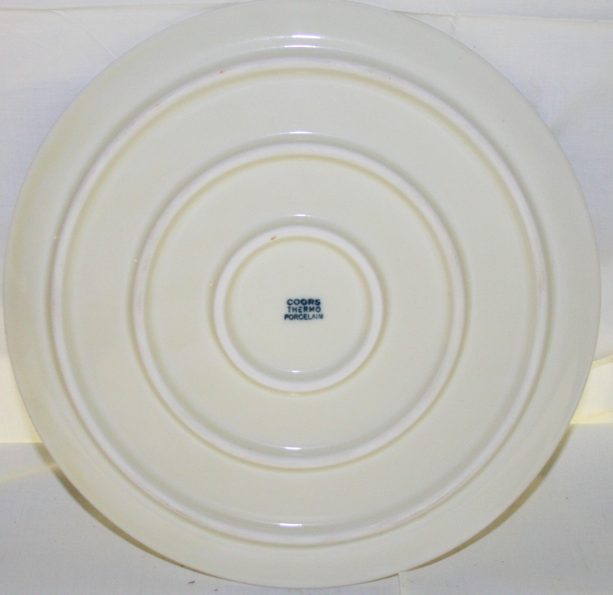 COORS THERMO PORCELAIN FLAT CAKE PLATE
