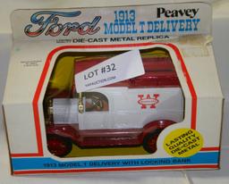 ERTL 1/25 DIECAST FORD COIN BACK W/BOX - WHEELERS ADVERTISING