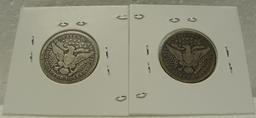 1909, 1916-D BARBER QUARTERS - 2 TIMES MONEY