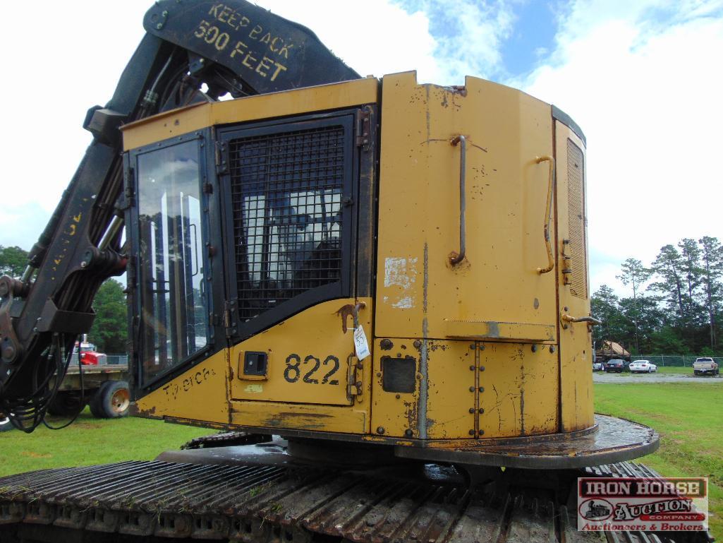 2005 Tigercat 822 Tri-Rail Feller Buncher w/ Single Post TC 5702 Sawhead