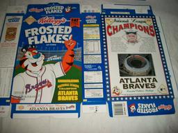 Misprint 1992 Atlanta Braves Frosted Flake boxes