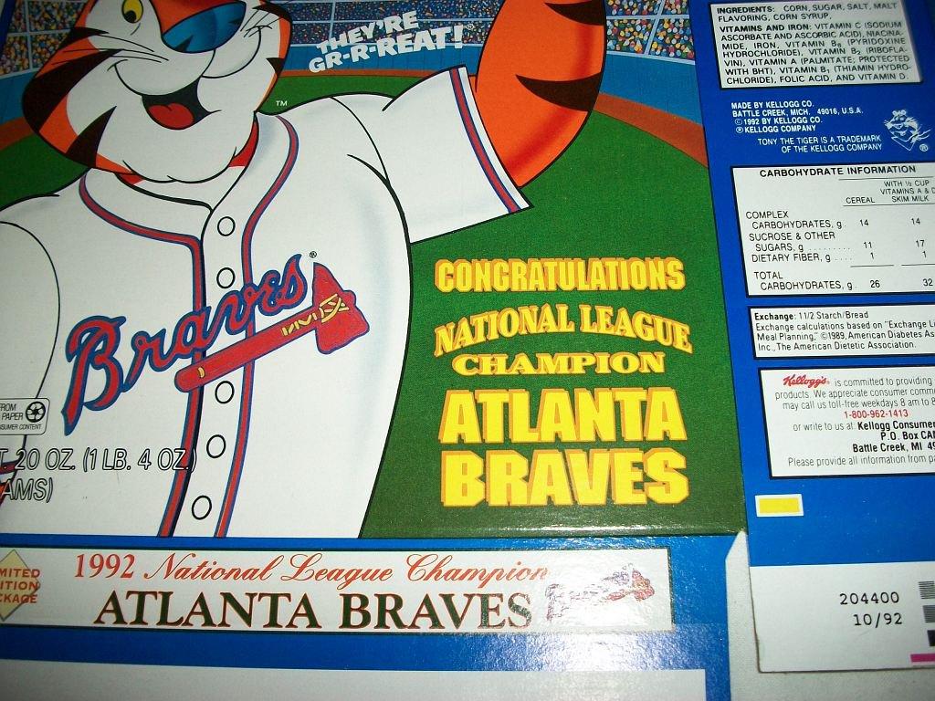 Misprint 1992 Atlanta Braves Frosted Flake boxes