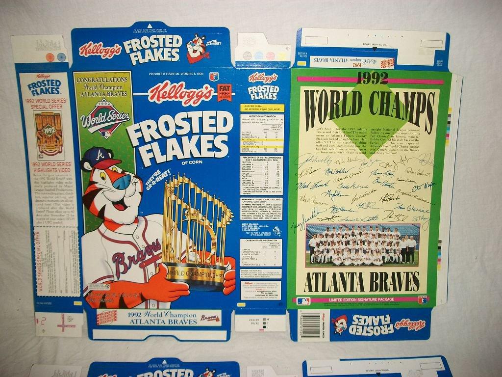 Misprint 1992 Atlanta Braves Frosted Flake boxes