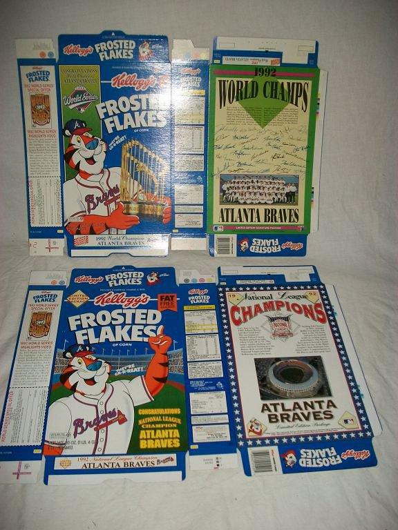 Misprint 1992 Atlanta Braves Frosted Flake boxes