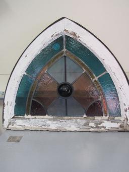 Triangle Shaped Stain Glass Window