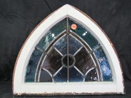 Triangle Shaped Stain Glass Window