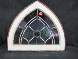 Triangle Shaped Stain Glass Window