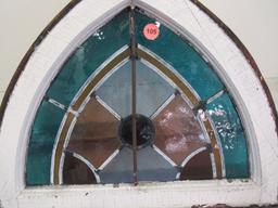 Triangle Shaped Stain Glass Window