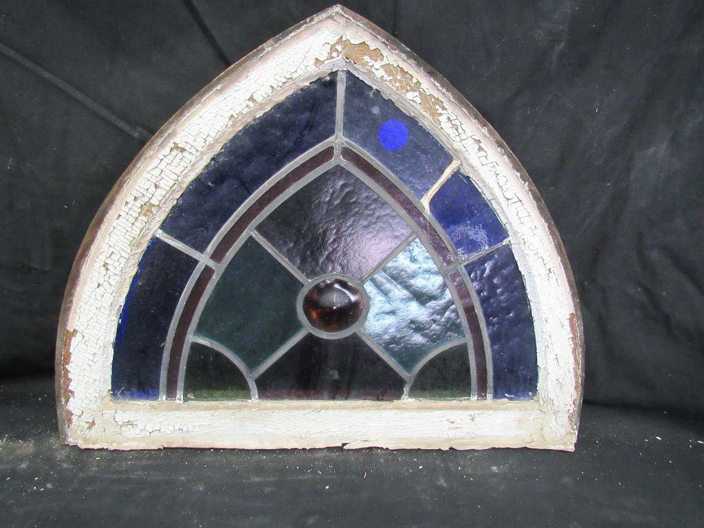 Triangle Shaped Stain Glass Window